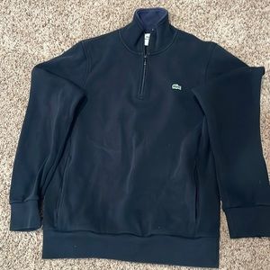 Men’s Lacoste Half  Zip cotton sweatshirt. Size medium (4)